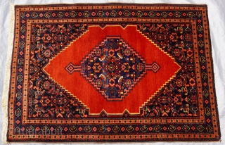 Antique Kurdish Senneh oriental rug, 2'3" x 3'3" (69 x 99 cm.), ca. 1880s-1900s, excellent original condition, has been hand washed and cleaned professionally just recently.       
