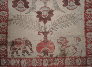 Mordant resist dyed valance.
Produced in Comorandel Coast or Gujarat, India for Tibetan market.
18th century or earlier.
Complete textile includes 10 niches
Can be seen at ARTS in SF
October 20-23      