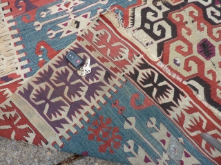 Anatolian kilim fragment 64" x 66"                           