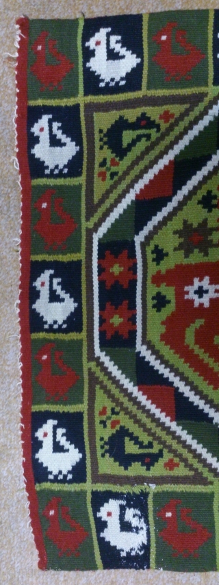 Antique Swedish kilim(Rolakan technique), no: 321, size: 98*58cm, pictorial design, wall hangings.                     
