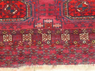 Tekke chuwal Late 19th century sides are missing, size is 122 x 74 cm                   