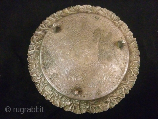 Ottoman Armenian Silver Coffee Tray 

271gr and date 1833 in very good conditions!!

pls ask if you have any questions!!              
