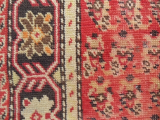 Antique circa. 1800 Caucasian Karabagh Boteh rug. Shusha or possibly Shikhli district, border suggests Shikhli. Fantastic condition. Beautiful karabagh floral meander border, botehs are spectacular. Composition is all wool, warp 3 shoots,  ...