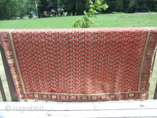 Antique circa. 1800 Caucasian Karabagh Boteh rug. Shusha or possibly Shikhli district, border suggests Shikhli. Fantastic condition. Beautiful karabagh floral meander border, botehs are spectacular. Composition is all wool, warp 3 shoots,  ...