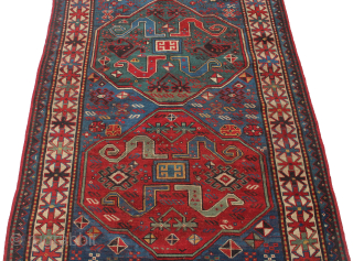 Cloudband Kazak Rug Circa: 1900 Size in Feet: 8'4''x 4'1'' Size in Centimeter: 256cm x 124cm. Please send me directly mail. mian4bro@gmail.com           