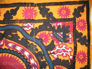 We want to offer wonderful Uzbek antique suzani from Djizakh region near Samarkand, early of 20th century.
Djizakh Suzani is very unique by own rich pattern. In the embroidery you can find the  ...