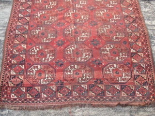 Antique Turkoman / Turkmen Arabatchi rug, Central Asia, late 19th, nice natural colors, in good condition, see photos. Size is 260-145 cm, 8'8" x 5'.        