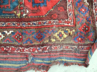  Antique Uzbek Karakalpak rug, Central Asia, circa 1920, nice colors. In very good condition, full pile, have some damaged places, see photos.  Size is 350 - 175 см, 12' x  ...