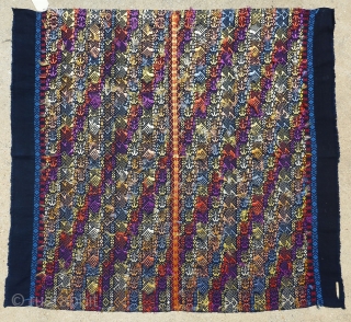 Beautiful vintage unfinished huipil or cover. It may have been ceremonial in nature as the supplementary weft are silk, according to the tag, though I think they may be an early rayon  ...