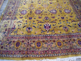 CIRCA 1920S AGRA CARPET
HANDMADE, 8FTX11 FT
CONDITION: HOLES AT SOME PLACES,WASHED
FREE WORLDWIDE SHIPPING                     