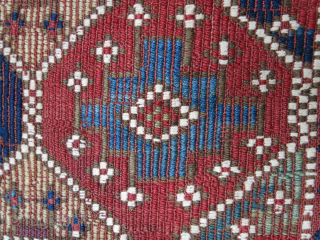 Caucasus Azerbaijan kilim bag face with saturated colors. size : 22" X 20" - 56 cm X 51 cm Circa : second half of 19th cent.       