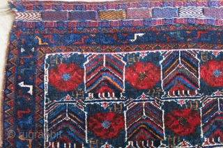 Khamseh - Arab good size bag face - Garden design. deep saturated colors, silky wool pile, couple little old moth nibbles and small corner wear.(can be repaired before shipping for a reasonable  ...