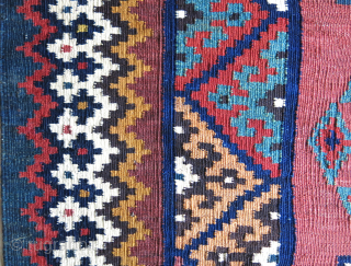 Luri Qashkai kilim, fine weave, great condition and saturated natural colors.       
Size : 114" cm X 71" 290cm X 180 cm Circa 1900 or earlier vedatkaradag@gmail.com  ...