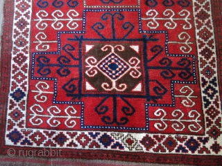 Kirgiz main rug, open to left knotted. size : 130 X 54 inches - 330 cm X 137 cm              