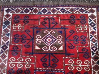 Kirgiz main rug, open to left knotted. size : 130 X 54 inches - 330 cm X 137 cm              