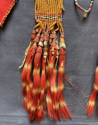 Tibet coral and gkass besded costum tassels.                          