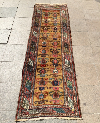 Persian Kurdish carpet maybe bidjar size 265x87cm                          