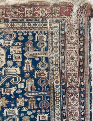 Caucasian shirvan carpet size 200x130 cm                           