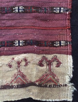 When I first saw it, I thought I was a Turkmen yamud bag face. 
But I have reviewed over and over again, I decided it was a Beluch, Because  all wool  ...