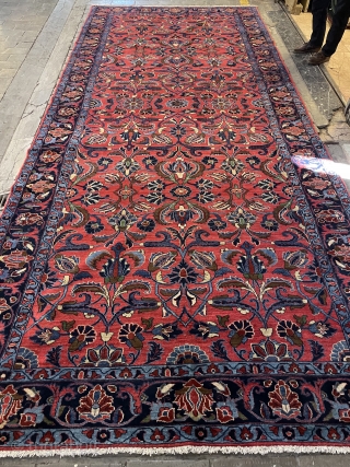 a very nice hamedan ermania baft carpet all colors natural dye  circa 1920s size 525x220cm                 