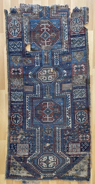  Caucasian shirvan fragmand carpet size 153x75cm                          