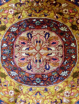 Anatolian Sivas silk rug 19th century 
Size 90x80cm                         