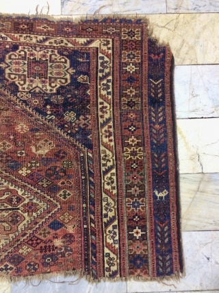 Rare Qhasgai fragmad carpet size 100x165cm                           