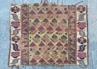 Shahsevan Fragmant rug around 1840 century size 77x97cm                         