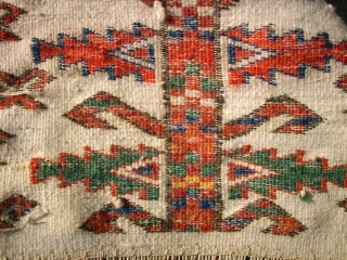 Old Tekke Ak-Tchowal. Size: 115 x 76 cm. Fine knotting. Interesting ornamentic. Used.                    