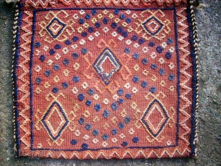 Very old persian Saltbag. Size: 46 x 56 cm. Cicim.                       