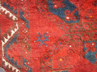 Star Ersari, very old. Size: 215 x 167 cm. Perfect condition. Looks like sky by night. Special turkoman carpet.              