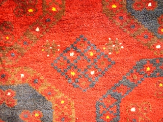 Star Ersari, very old. Size: 215 x 167 cm. Perfect condition. Looks like sky by night. Special turkoman carpet.              