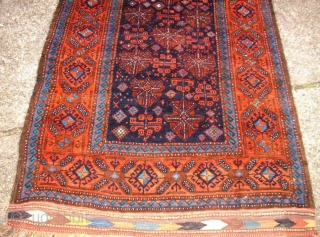 Wonderful old Baluch! Size: 130 x 287 cm. Some lost pile. The rug is clean.                  