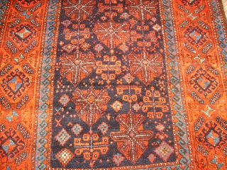 Wonderful old Baluch! Size: 130 x 287 cm. Some lost pile. The rug is clean.                  