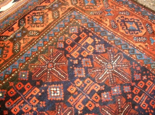 Wonderful old Baluch! Size: 130 x 287 cm. Some lost pile. The rug is clean.                  