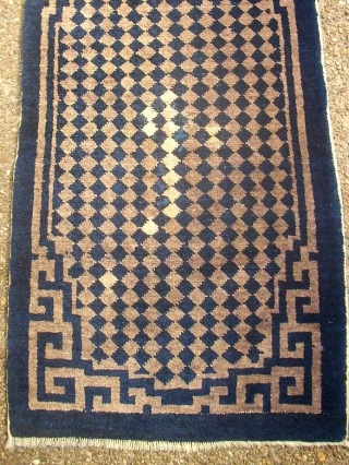 Antique chinese small rug. Size: 57 X 112 cm. Used.                       