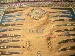 Kordi Quchan Kilim Cicim runner. Size: 87 x 238 cm.                       