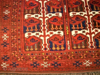 very interesting Ersari rug. Size: 124 x 202 cm. Very good condition. Beshir design.                   