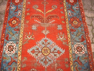 Anique anatolian Konya Ladik. Size: 100 x 244 cm. Some low pile. Used.                    