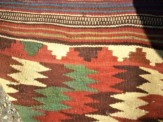 antique Veramin Kilim. Size: 153 x 260 cm. Very good condition. Wonderful Colors.                    