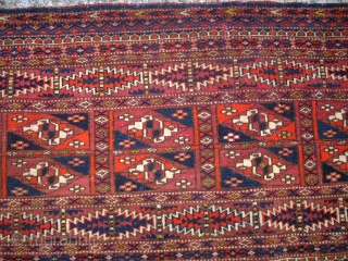 Old turkmen Torba. Size: 28 x 126 cm. Very fine knotting. Nice colors.                    