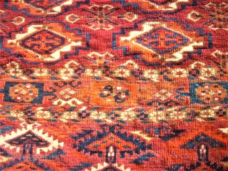 antique Tekke Tshowal. Size: 119 x 77 cm. Very fine.                       