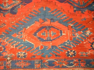 Antique caucasian Sumakh. Size: 148 x 180 cm. Used condition. Holes. Thin pile.                    