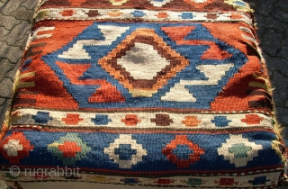 Very old Shasavan Mafrash. Size: 86 x 50 x 52 cm. Nice colors and top condition. Inclusive  hard synthetic Cube inside.           