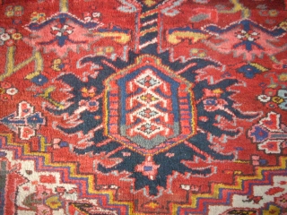 Old persian Heriz. Size: 243 x 353 cm. Good conditon.                       