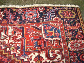 Old persian Heriz. Size: 243 x 353 cm. Good conditon.                       