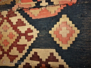 Caucasian Kilim fragment. Size: 127 x 159 cm. Used condition.                       