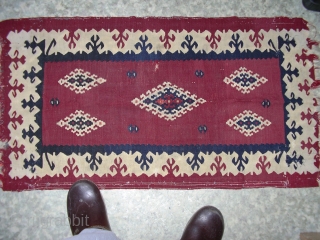 Par of two small antique Pirot - Sarkoy kilims 
Midle 19th century
100 x 50 cm                  