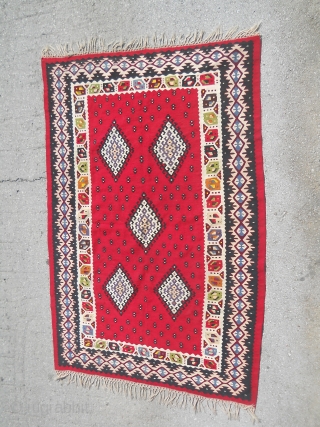  Antique Pirot sarkoy kilim pattern:  Soveljke, age: very begining of 20th century, about 150x200cm. Ask about this
              