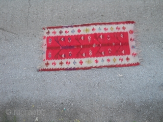 Small Bulgarian kilim, types Monastery?
Measuring about 100x50cm.

Price- ask for...                        